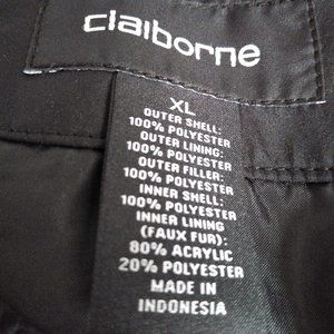 Claiborne Car Coat With Faux Fur Lining